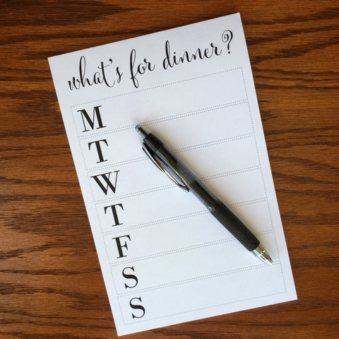 What&#39;s for Dinner? Meal Planner Notepad