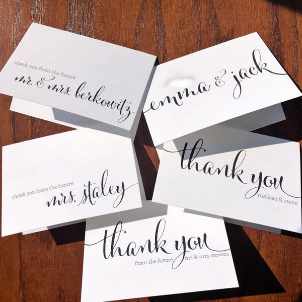 Thank You from the New or Future Mr. and Mrs. Bridal Shower Cards
