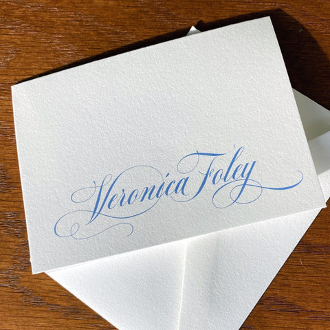 Extravagant script Personalized Cotton Stationery, correspondence cards or folded note cards Mardi Gras