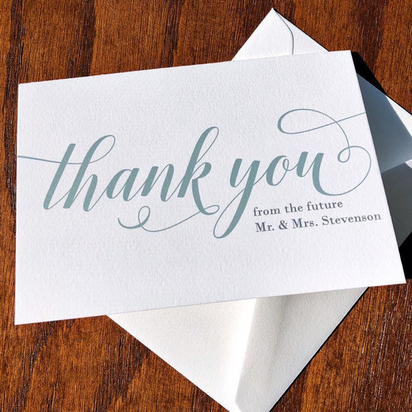 Thank You from the New or Future Mr. and Mrs. Bridal Shower Cards