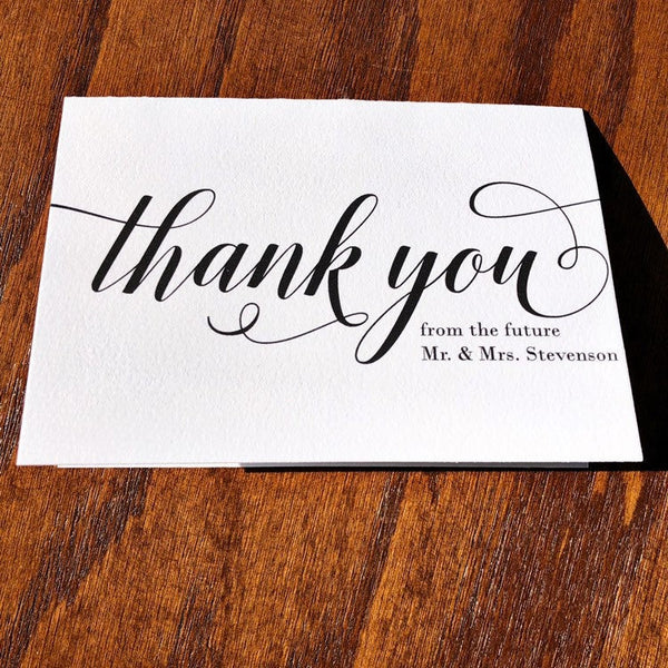 Thank You from the New or Future Mr. and Mrs. Bridal Shower Cards