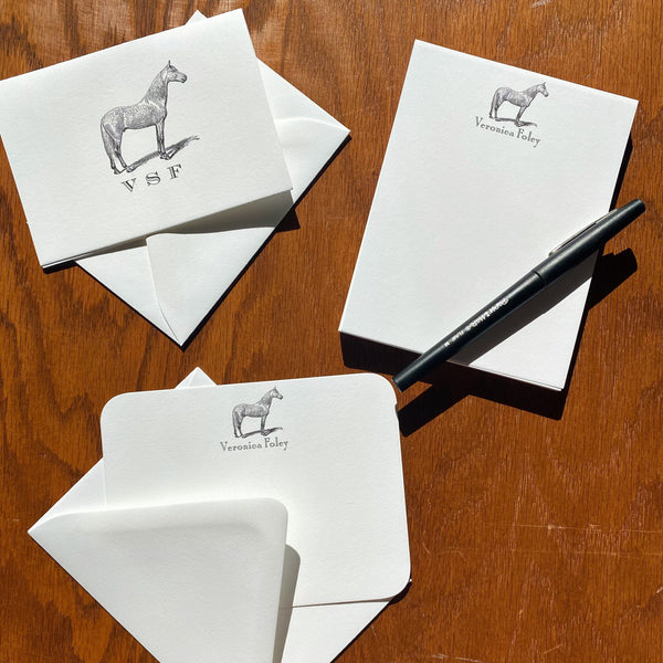 Personalized Horse Stationery with Jumper