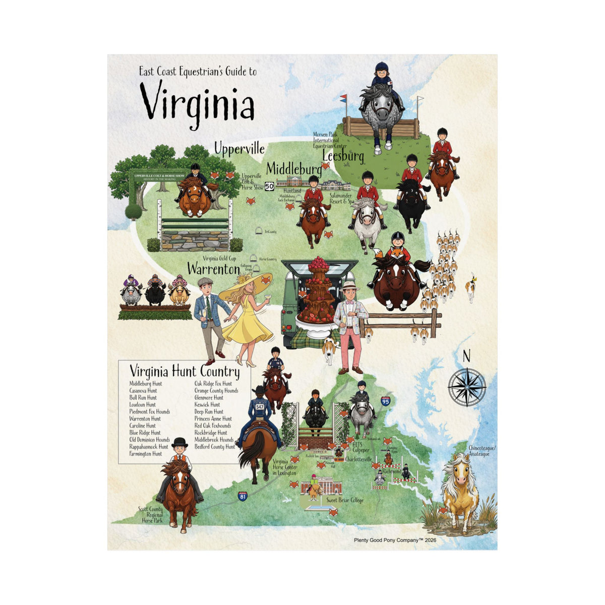 Virginia Horse Country Maps from East Coast Equestrian