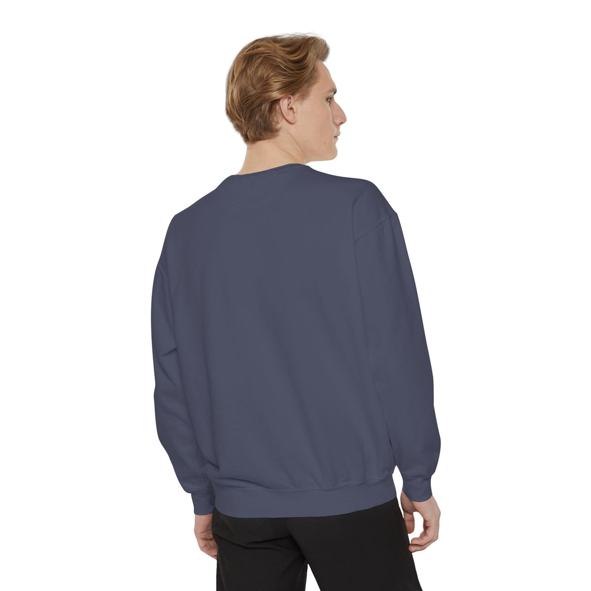 Minimal White Sweatshirt with Subtle Monogram Pocket Graphic