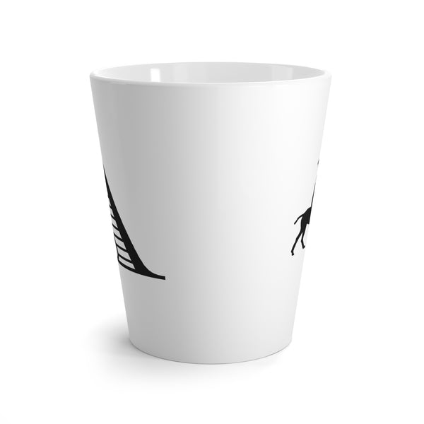 Letter A Polo Pony or Horse Mug with Initial, Tapered Latte Style