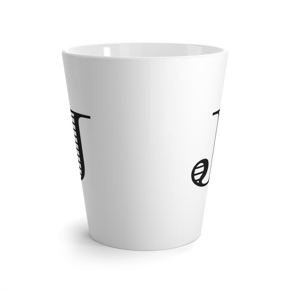Letter J Shaded Roman Latte Mug with Initial