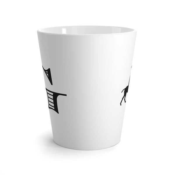 Letter G Polo Pony or Horse Mug with Initial, Tapered Latte Style