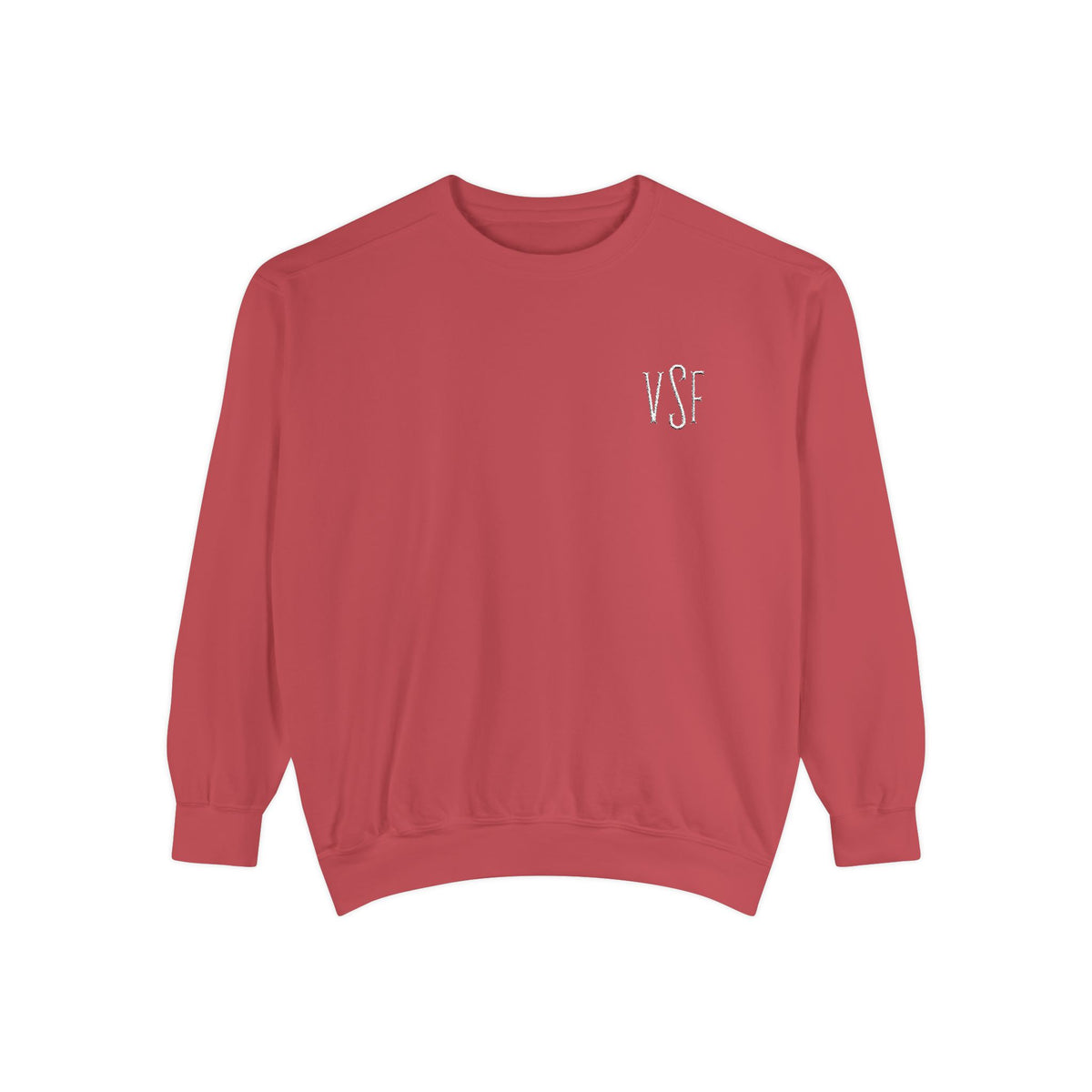 Minimal White Sweatshirt with Subtle Monogram Pocket Graphic