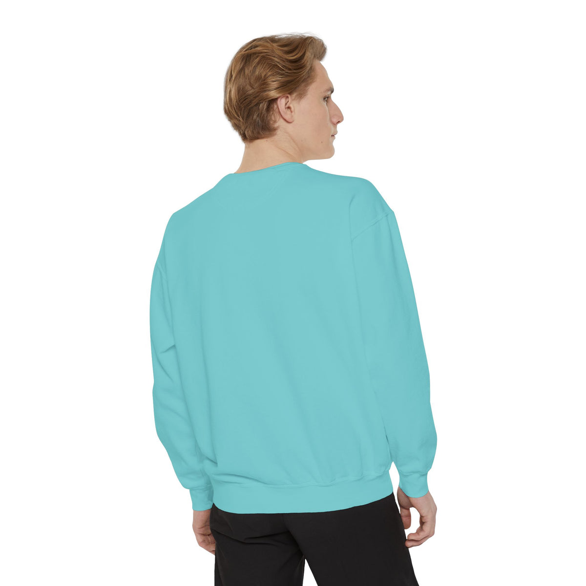 Minimal White Sweatshirt with Subtle Monogram Pocket Graphic