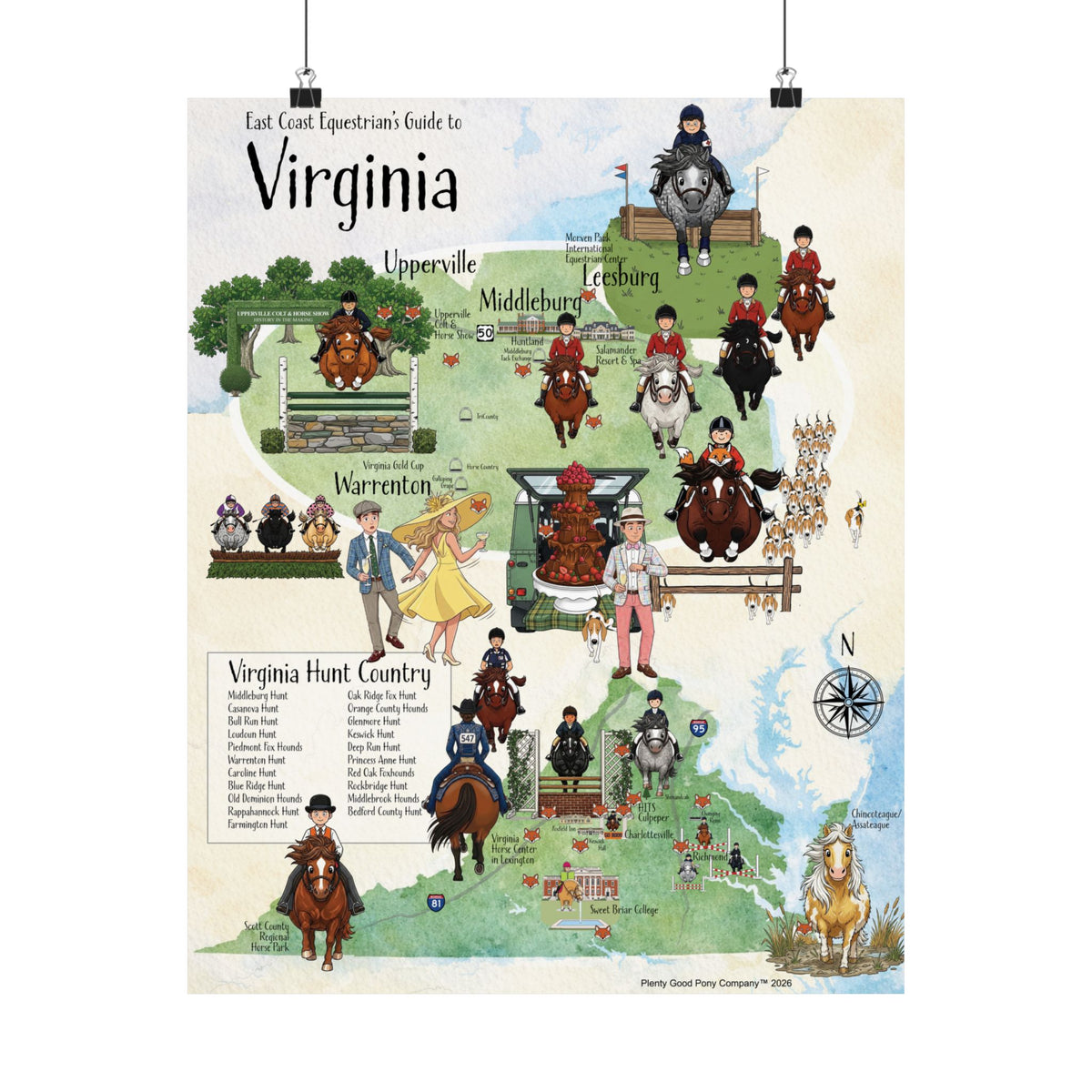 Virginia Horse Country Maps from East Coast Equestrian