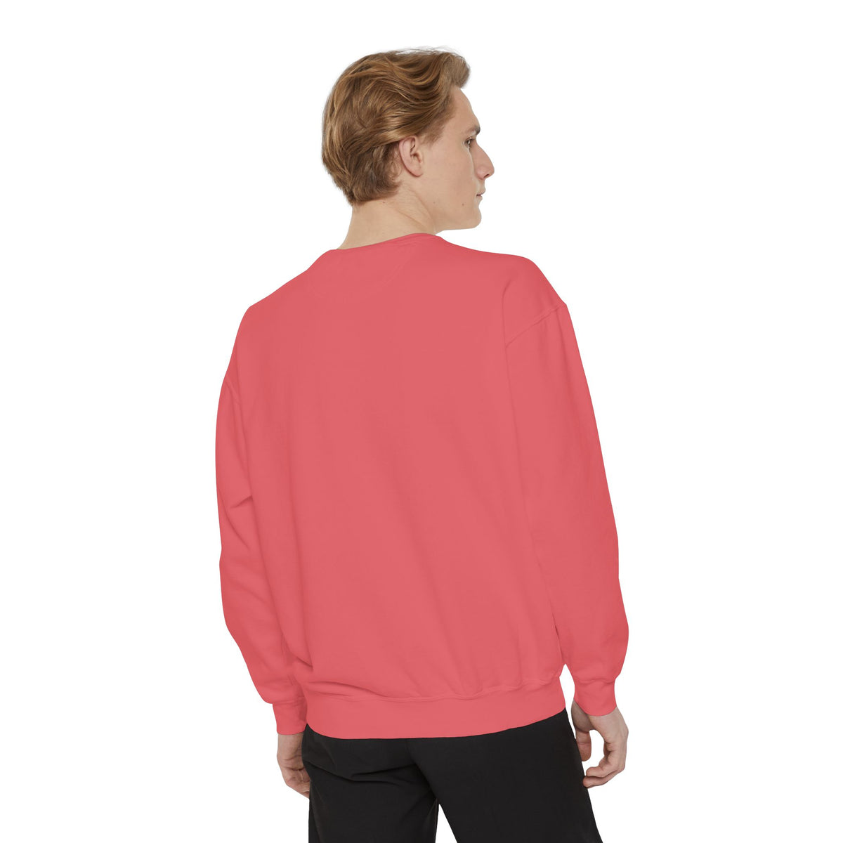 Minimal White Sweatshirt with Subtle Monogram Pocket Graphic