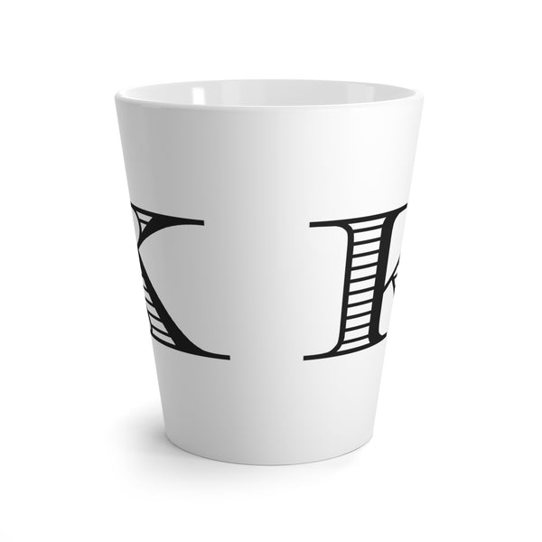 Letter K Shaded Roman Latte Mug with Initial