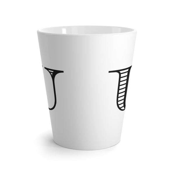 Letter U Shaded Roman Latte Mug with Initial