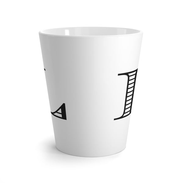 Letter L Shaded Roman Latte Mug with Initial