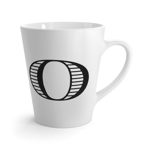 Letter O Shaded Roman Latte Mug with Initial