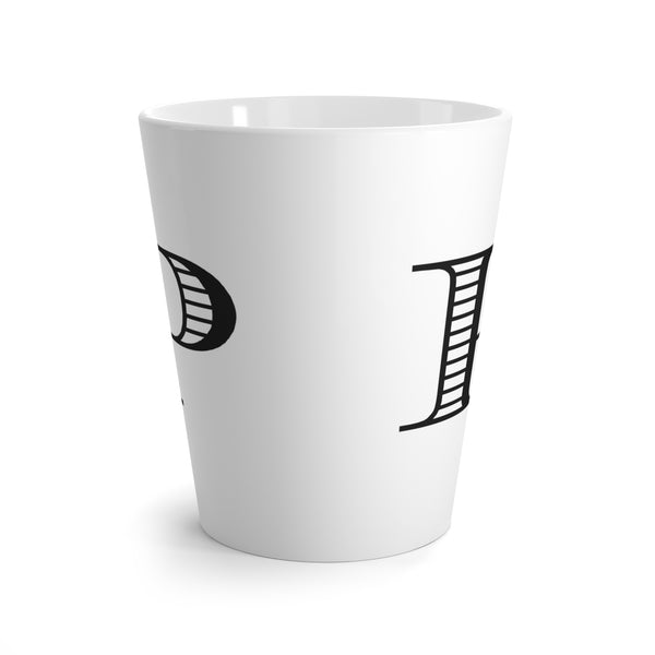 Letter P Shaded Roman Latte Mug with Initial