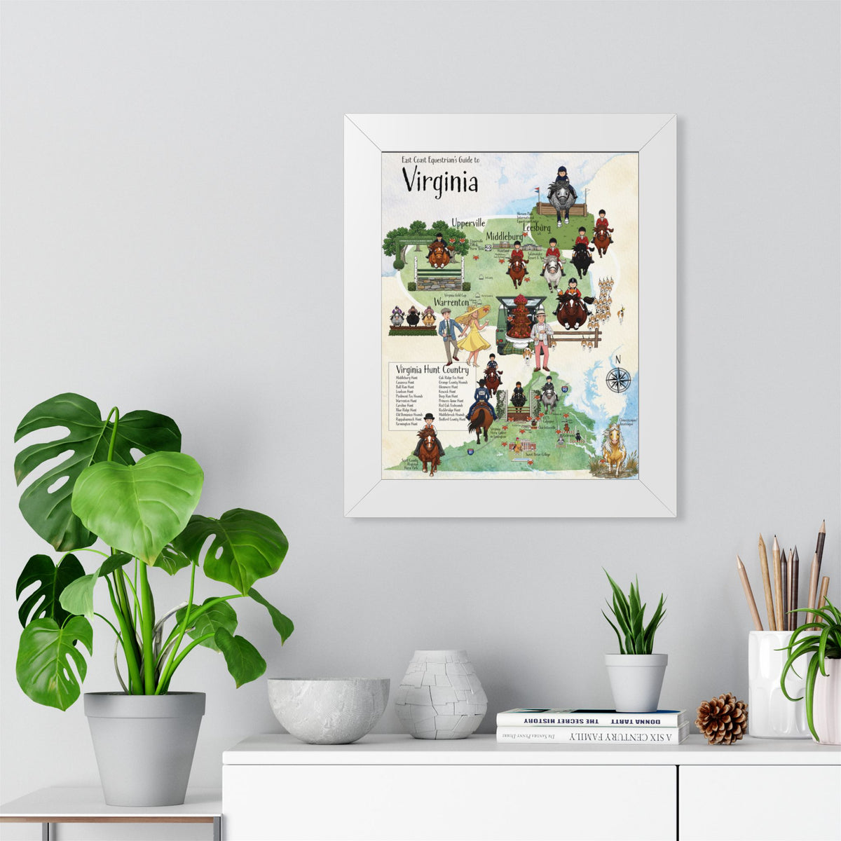 East Coast Equestrian's Guide to Virginia Framed Map