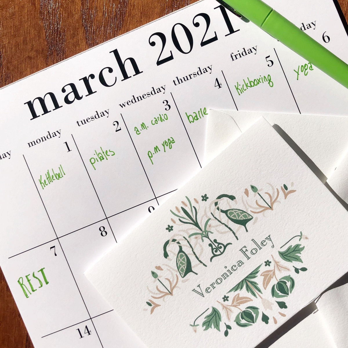 8.5x11 wall calendar 2022 - 2023 with option to add magnet