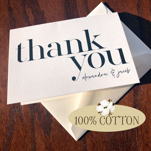 Modern Bridal Shower Thank You Card Set