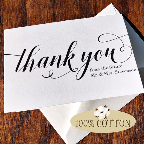 Thank You from the New or Future Mr. and Mrs. Bridal Shower Cards