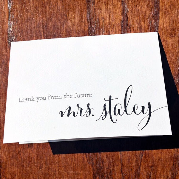 Thank You from the Future Mrs. Bridal Shower Cards