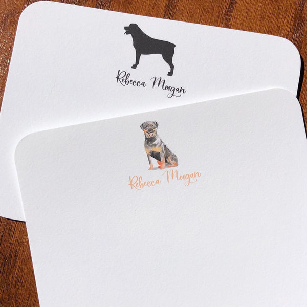 Personalized Rottweiler Note Cards