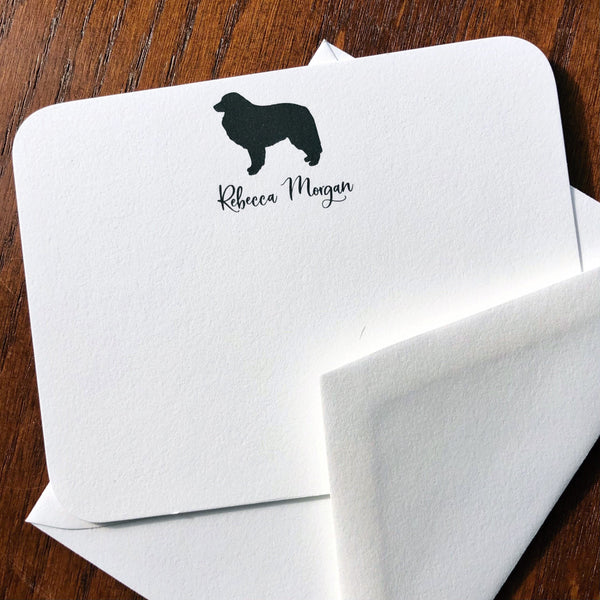 Personalized Great Pyrenees Dog Breed Note Cards or Note Pad