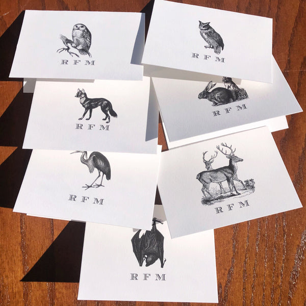 Personalized Deer Stationery Note Card Set