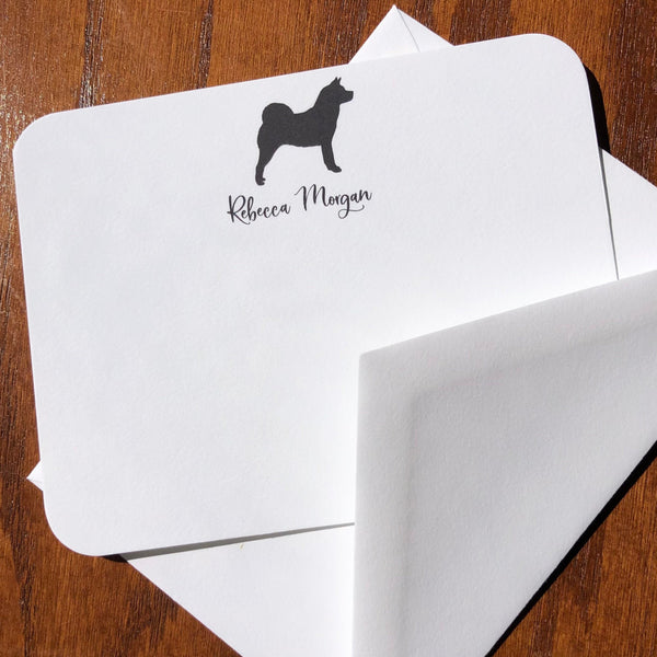 Personalized Akita Note Cards