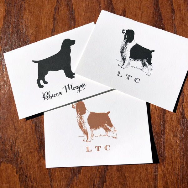 Personalized English Springer Spaniel Note Cards