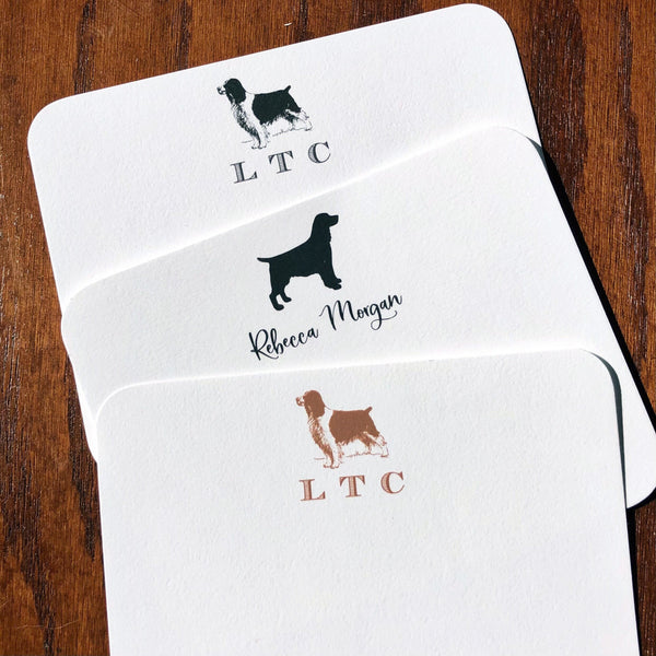 Personalized English Springer Spaniel Note Cards