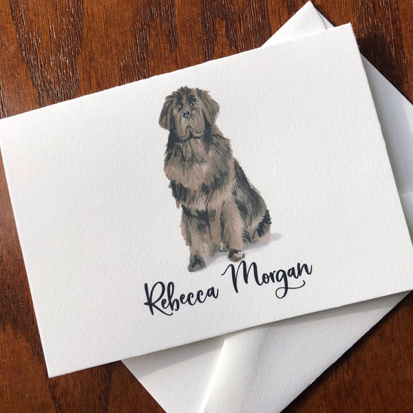 Personalized Newfoundland Dog Note Cards