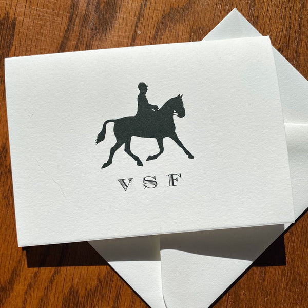 Personalized Dressage Horse Stationery