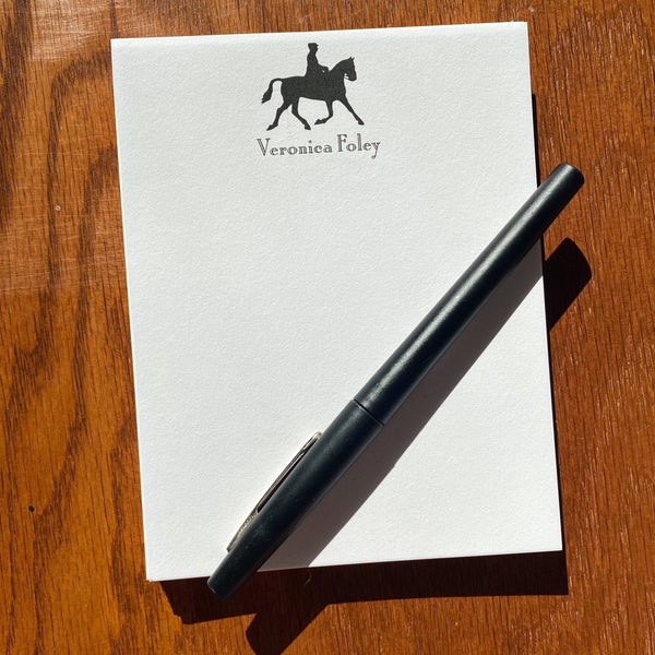 Personalized Dressage Horse Stationery