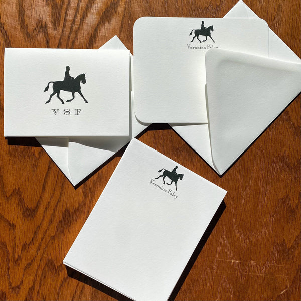 Personalized Dressage Horse Stationery