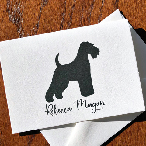 Personalized Welsh Terrier Dog Breed Note Pad or Note Cards