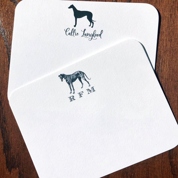 Personalized Greyhound Stationery