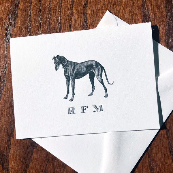 Personalized Greyhound Stationery