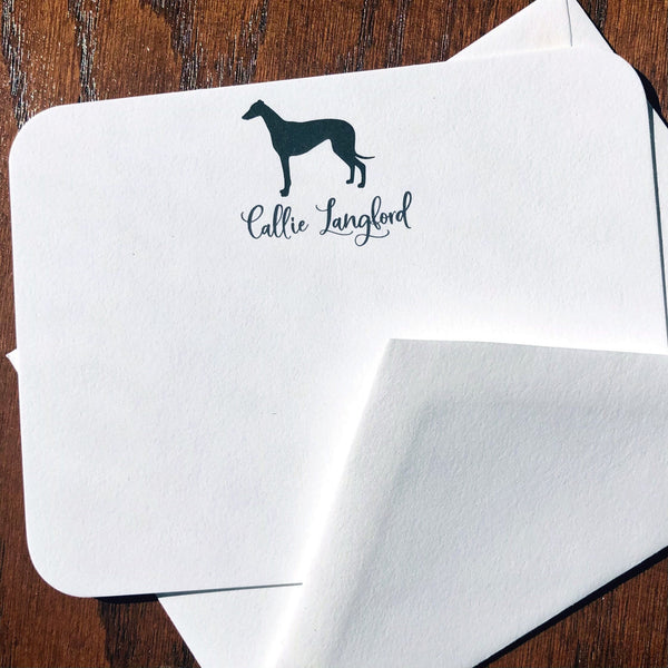 Personalized Greyhound Stationery