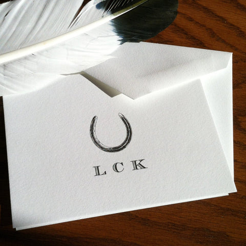 Personalized Horse Shoe Stationery