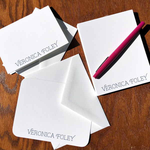 100% Cotton Vivacious Personalized correspondence cards