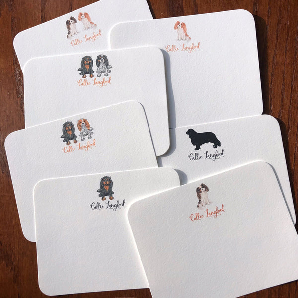 Personalized Cavalier King Charles Spaniel Note Cards