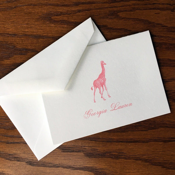 Giraffe Baby Thank You Cards, Gender Neutral, Girl or Boy