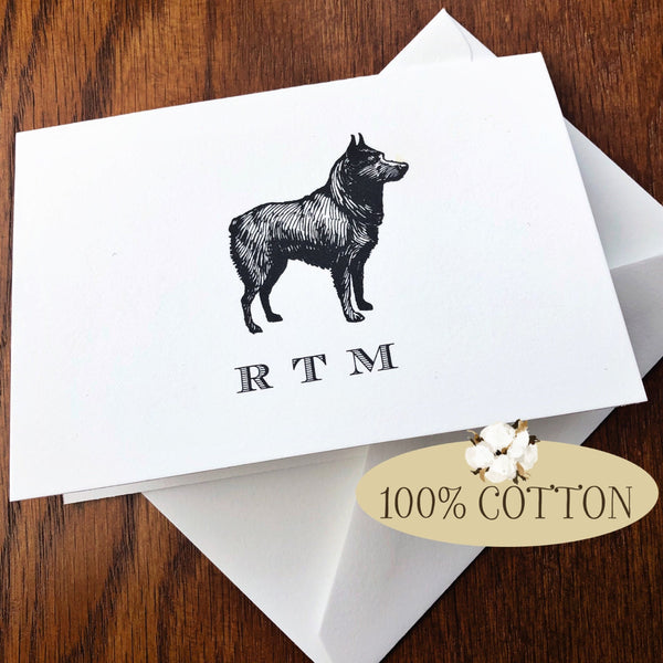 Personalized Schipperke Note Cards