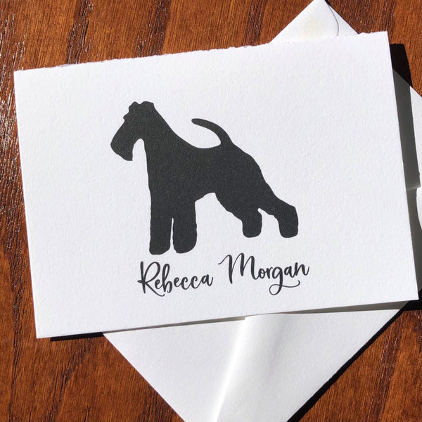 Personalized Wire Haired Fox Terrier Note Cards