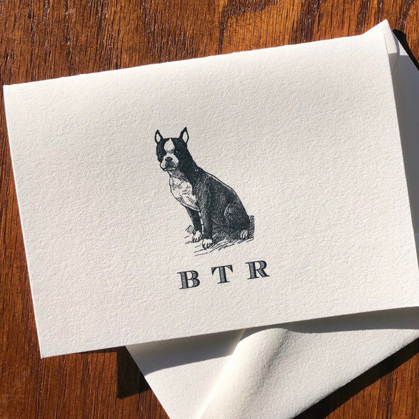 Personalized Boston Terrier Note Cards