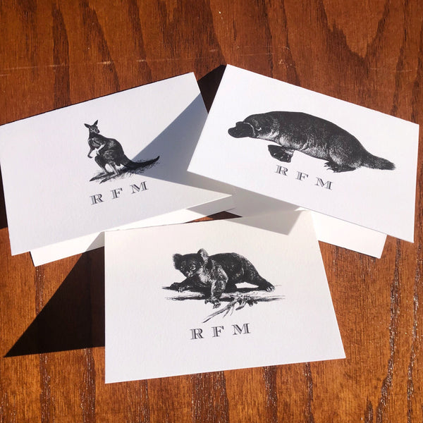 Personalized Platypus Stationery Note Cards