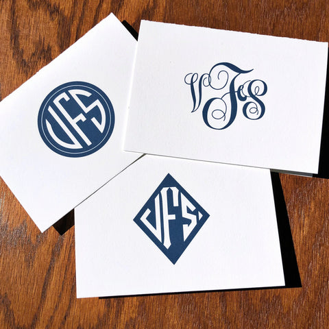 Traditional Monogrammed Stationery Set or Monogrammed Note Pad