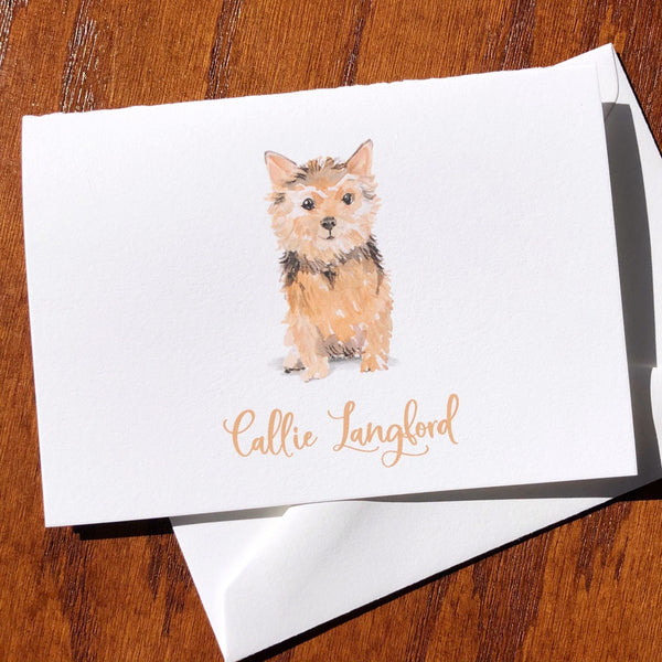 Personalized Norfolk Norwich Terrier Cards