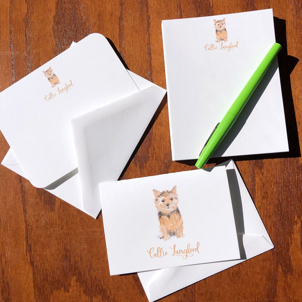 Personalized Norfolk Norwich Terrier Cards